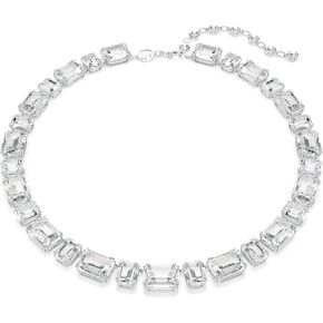 Swarovski Millenia Tennis Necklace, Octagon Cut, Clear, Rhodium Finish