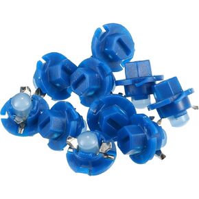 10pcs DC 12V T5 B8.4D LED Dashboard Light Blue للسيارة قطع غيار السيارات الداخلية