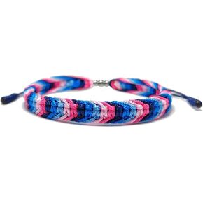 LAMIBEE Bisexual Pansexuality LGBT Proud Love Tibetan Wrist Wrap Bracelet | Amulet and Boho Rope Bracelet Bangles for Women Men Thread for Him and Her