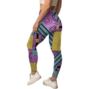High Waisted Buttery Soft Leggings Womens - Cosplay Christmas Halloween Costumes Nightmare before Jack Sally