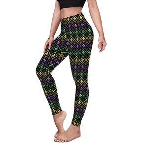 color cosplayer Mardi Gras Leggings for Women Plus Size Pants Mardi Gras Tights Costume