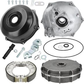 JAVIK Rear Brake Drum Hub Plate Cover Shoes Bearing Seals Assy for Honda Rancher 420 Foreman 500 520 2014-2024