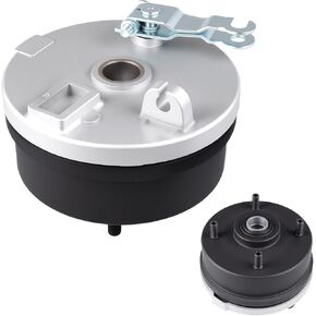 Front Drum Brake Wheel Hub with 4 Stud Drum Brake Housing + Shoes 8" Rim Fit for 125cc 150cc 250cc ATV Taoao Quad,New Cheetah Tforce ATA 125E 125F1 125G 135D 135DU 150B 150G Etc. (Left)