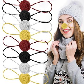 8 Pcs Winter Nose Warmer Crochet Soft Comfort Cozy Nose Cover for Women Men Dust Anti Outdoor Activities Air Conditioning Protection
