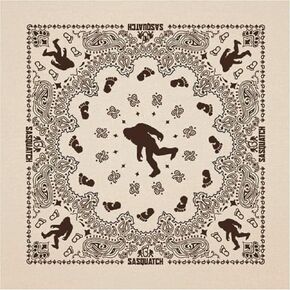 Sasquatch Natural Bandanna, 22x22, Made in USA