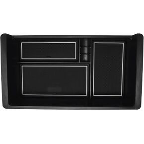 CupHolderHero fits Chevy Silverado and fits GMC Sierra Accessories 2014-2018 Premium Custom Interior Anti Dust Center Console Organizer Tray with Liner Mats, 4-pc Set (Gray Trim)