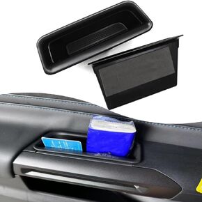Jogon Front Door Side Storage Box for Ford Mustang S650 GT Ecoboost Dark Horse GTD 2024 2025, ABS Plastic, Inner Door Handle Pocket Organizer