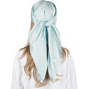 RIIQIICHY 35 Inch Head Scarf for Women Hair Scarf Like Silk Scarf Square Scarf Bandanas for Women