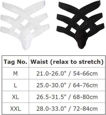 FYMNSI Men’s Sexy Bandage G-String Bulge Pouch Briefs Thong T-Back Strap Bikini Underwear Sleepwear Lingerie Underpants in Saudi Arabia