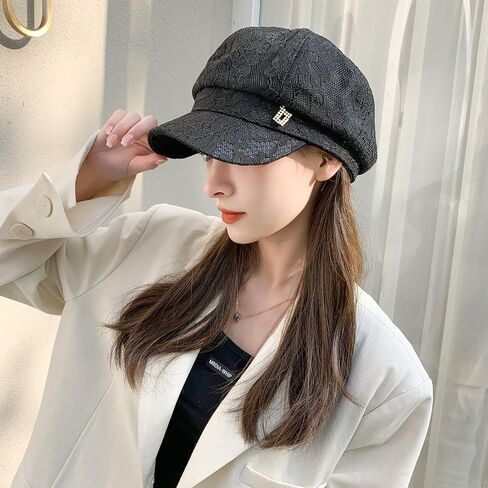Women Summer Fall Lace Newsboy Hat Paperboy Painter Cap Visor Beret in Kuwait