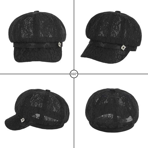 Women Summer Fall Lace Newsboy Hat Paperboy Painter Cap Visor Beret in Kuwait