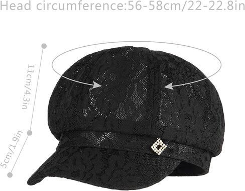 Women Summer Fall Lace Newsboy Hat Paperboy Painter Cap Visor Beret in Kuwait