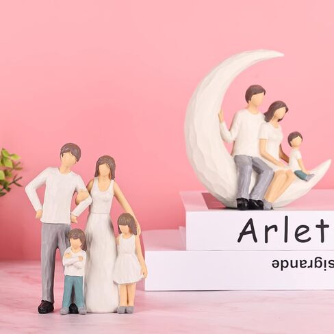 LCCCK Mother Daughter Figurines Give Mom Gifts, Mother Daughter Hugging Figurines Bride Gifts, Meaningful Sentimental Gifts for Mom, Mother's Day Grandma Birthday Gifts Sculpted Hand-Painted Statue in Saudi Arabia