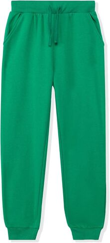 Kid Nation Kids Unisex Soft Brushed Fleece Casual Pull On Jogger Sweatpants with Pockets for Boys or Girls in Kuwait