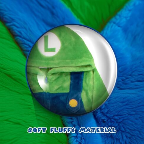 Nintendo Super Mario Brothers Boys Long Sleeve Onesie Zip Coverall with Hoodie Mario & Luigi Cosplay Zip Up Onesie in Kuwait