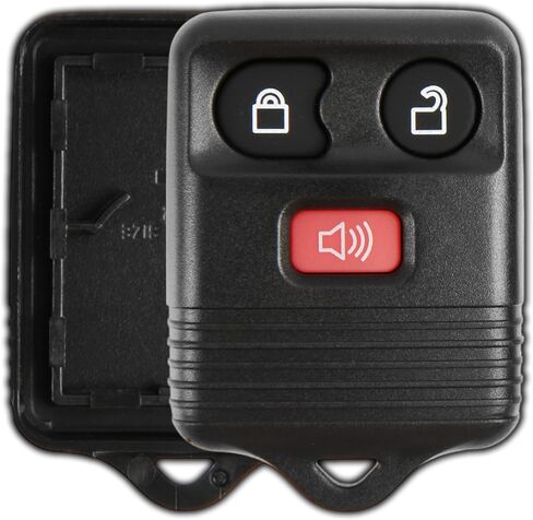استبدال حالة غلاف KeylessOption Key FOB لعام 1998 1999 2000 2001 2002 2003 2004 2005 2006 2007 2008 2008 2010 2011 2013 2014 2015 2015 Ford F150 Lincoln Mercury Remote Shell ، 3-Butt in Kuwait