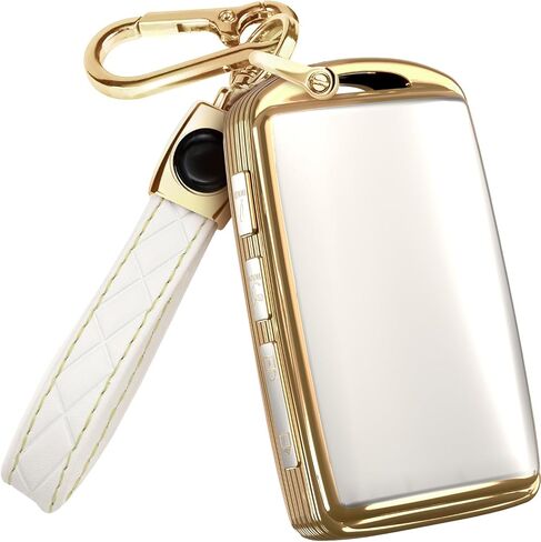 Lucrum for Mazda Key Fob Cover & Leather Keychain - TPU Key Case for Mazda 3, 6, CX-5 CX-9 CX-30 CX-50 CX-70 (2019-2025) in Saudi Arabia