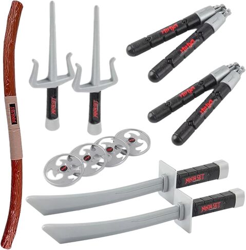 Liberty تستورد Ninja Warrior Toy Weapons دور Playset Kids Play Play Play Up Battles Assume Assume in Kuwait