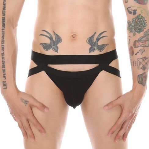 FYMNSI Men’s Sexy Bandage G-String Bulge Pouch Briefs Thong T-Back Strap Bikini Underwear Sleepwear Lingerie Underpants in Saudi Arabia