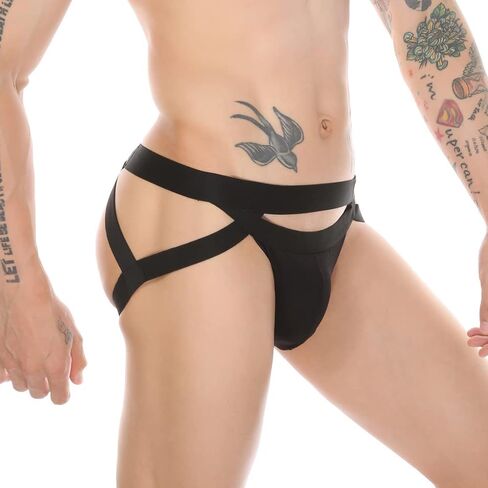 FYMNSI Men’s Sexy Bandage G-String Bulge Pouch Briefs Thong T-Back Strap Bikini Underwear Sleepwear Lingerie Underpants in Saudi Arabia
