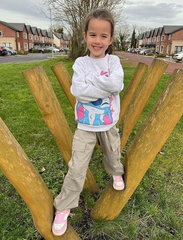 JiAmy Girls Cargo Pants Elastic High Waist Drawstring Pants Jogger Trousers Casual Loose with Pockets 6-14Y in Saudi Arabia