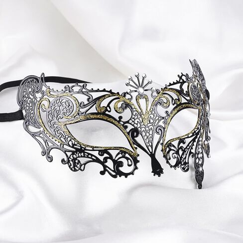 RhinestoneMasquerade Mask for Women - Antique Venetian Mask 2025 Mardi Gras Face Accessory for Woman in Kuwait