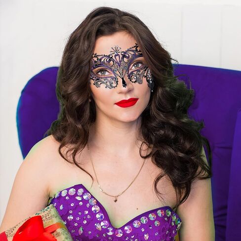 RhinestoneMasquerade Mask for Women - Antique Venetian Mask 2025 Mardi Gras Face Accessory for Woman in Saudi Arabia