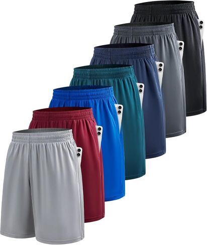 Balennz 7 Pack Mens Formball Shorts with Mobicets Mens Shorts Athletic Gym Stryout Running Quick Dry Activewear in Kuwait
