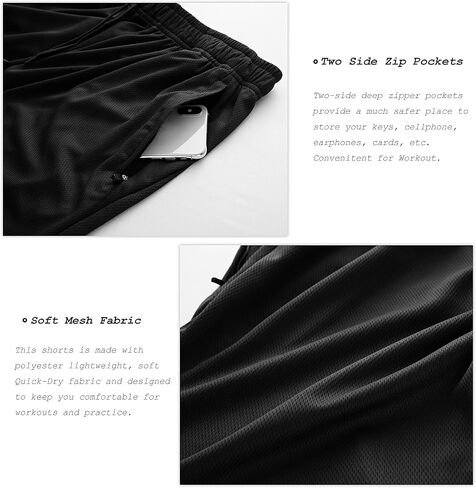 G Gradual Men's 2 Pack 7" Workout Running Shorts Quick Dry Lightweight Gym Shorts with Zip Pockets in Saudi Arabia