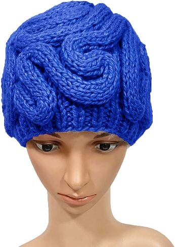 Knitted Crochet Men Women's Novelty Brain Beanies Knit Hats Unique Halloween Thinking Cap in Saudi Arabia