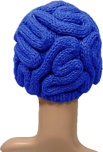 Knitted Crochet Men Women's Novelty Brain Beanies Knit Hats Unique Halloween Thinking Cap in Saudi Arabia