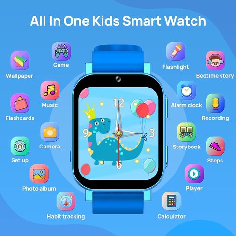 Kids Smart Watch Toys with 30 Games Alarm Camera Video Recorder Music Calculator Calendar Flashlight Stopwatch Pedometer Gift Toys for 3-12 Years Old Boys and Girls, Pink in Saudi Arabia