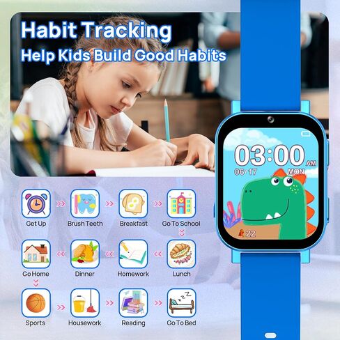 Kids Smart Watch Toys with 30 Games Alarm Camera Video Recorder Music Calculator Calendar Flashlight Stopwatch Pedometer Gift Toys for 3-12 Years Old Boys and Girls, Pink in Saudi Arabia
