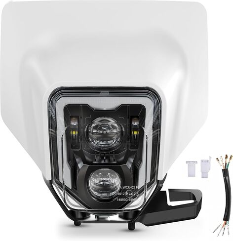 Dirt Bike Headlight 3200LM LED Motocross Headlight with DRL Fit For Husqvarna 2017-2023 FE250 FE350 FE450 FE501 FE501S FE701SM TE150 TE250i TE300i TX125 FC250 Pit Bike Enduro Motorcycle Black in Saudi Arabia
