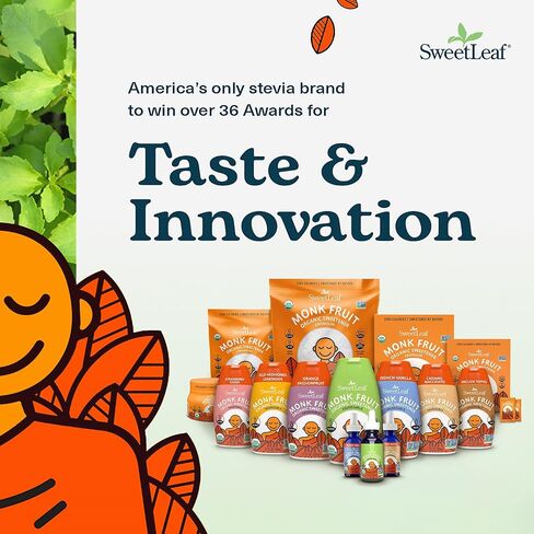 SweetLeaf Lemonade Liquid Monk Fruit - Monk Fruit Liquid Sweetener Drops, Organic Monk Fruit Extract, Zero Calorie Sweetener, Sugar Free, Keto Friendly, Erythritol Free - 1.7 Fl Oz in Saudi Arabia