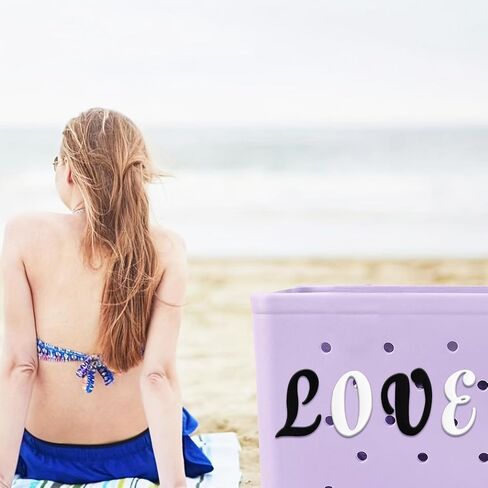 Letter Charms for Bogg Bag, Decorative Alphabet Lettering Insert Accessories for Tote Handbag Beach Bag in Kuwait