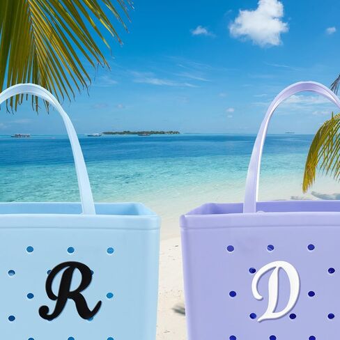 Letter Charms for Bogg Bag, Decorative Alphabet Lettering Insert Accessories for Tote Handbag Beach Bag in Kuwait