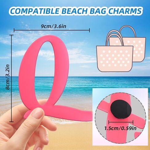 Letter Charms for Bogg Bag, Decorative Alphabet Lettering Insert Accessories for Tote Handbag Beach Bag in Kuwait
