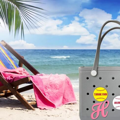 Letter Charms for Bogg Bag, Decorative Alphabet Lettering Insert Accessories for Tote Handbag Beach Bag in Kuwait