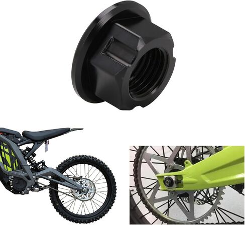M12x1.25 جوز محور الشوكة الخلفية للسرقة ، مسامير محور العجلة الخلفية للدراجة الترابية Sur Ron Light Bee S/Light Bee X/Talaria Sting L1E/X160/X260 - Black in Kuwait