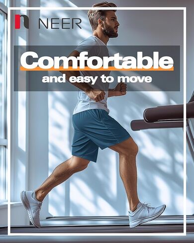 Neer 3 Pack Men's Basketball Shorts Drawstring Athletic Loose Gym Cotton Workout Summer Casual Running Pants with Pockets in Kuwait