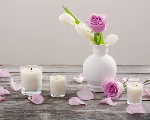20 Packs Advent Candles with Clear Glass Holder, 15 Purple and 5 Pink Votive Candles, Unscented Seasonal Celebration Candles for Christmas Table Decoration in Saudi Arabia