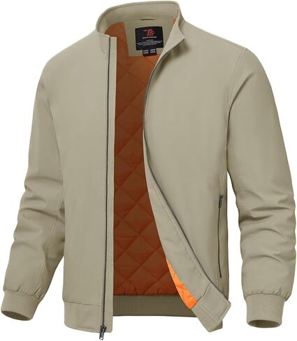 TBMPOY Men's Winter Lightweight Bomber Jackets Water Resistant Fall Casual Windbreakers Quilted Full Zip Windproof Work Coats in Saudi Arabia