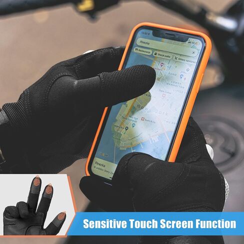 Cierto Motorcycle Gloves for Men and Women: Touch Screen Tactical Gloves with Full Finger Breathable Hard Knuckle & Adjustable Wrist for BMX ATV MTB Riding, Motocross, Road Racing, Cycling, Climbing in Saudi Arabia