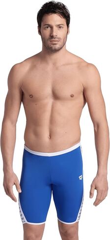 ARENA Men's Icons Solid Swim Jammer MaxLife Athletic Swimwear Professional Training Swimsuit Knee Length Sports Bathing Suit in Saudi Arabia