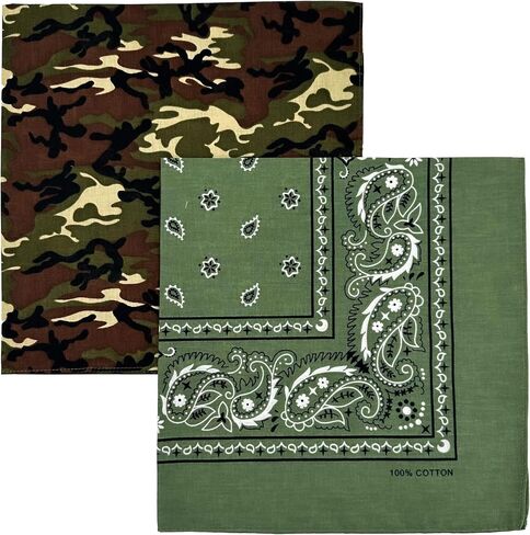 VAMQOR BANDANA Pack & Double Pack Cotton للرجال والنساء 22 بوصة in Kuwait
