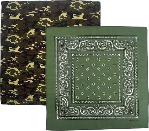 VAMQOR BANDANA Pack & Double Pack Cotton للرجال والنساء 22 بوصة in Kuwait