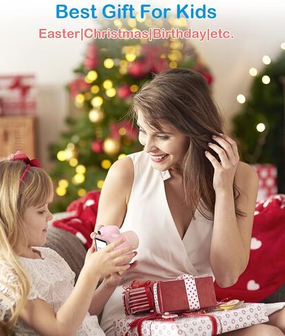 Upgarded Kids Camera, 4K Digital Camera for Kids with Shutter AF, Rotable Zoom Lens, Video Camera Toy for 8-12 Years Old Boys Girls, Best Christmas Birthday Gifts, with 64G SD Card in Kuwait