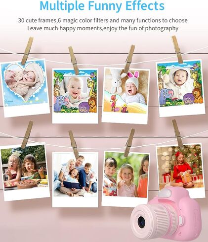 Upgarded Kids Camera, 4K Digital Camera for Kids with Shutter AF, Rotable Zoom Lens, Video Camera Toy for 8-12 Years Old Boys Girls, Best Christmas Birthday Gifts, with 64G SD Card in Kuwait