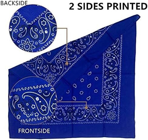 VAMQOR BANDANA Pack & Double Pack Cotton للرجال والنساء 22 بوصة in Kuwait